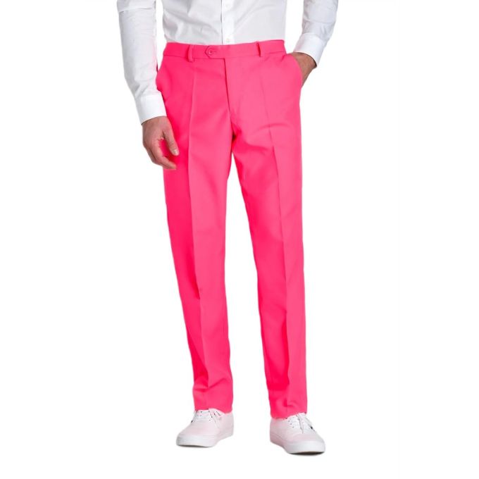 OPPOSUITS Garnitur męski z krawatem, kolorowy, różowy - NEON, gładki | Sklep GriShop.eu | Garnitury