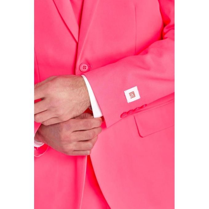 OPPOSUITS Garnitur męski z krawatem, kolorowy, różowy - NEON, gładki | Sklep GriShop.eu | Garnitury