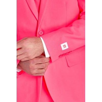 OPPOSUITS Garnitur męski z krawatem, kolorowy, różowy - NEON, gładki | Sklep GriShop.eu | Garnitury