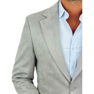 MARCO MILANO Marynarka męska C33 jasna szara, gładka, elegancka, casual, sportowa, elastyczna | Sklep GriShop.eu | Marynarki