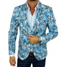 MARCO MILANO Marynarka męska C33 niebieska, brązowy wzór, casual | Sklep GriShop.eu | Marynarki