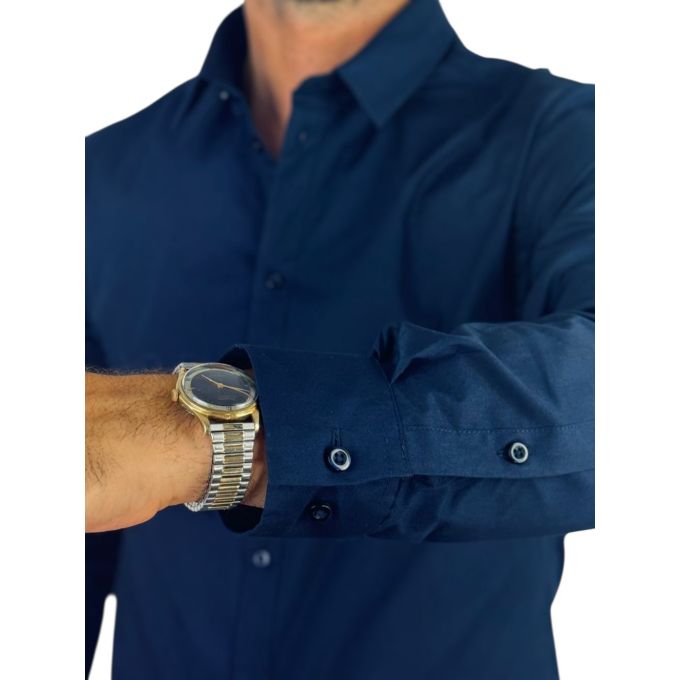 GIOVANNI PERA Koszula męska GP379 elastyczna SUPER SLIM granatowa | Sklep GriShop.eu | Koszule