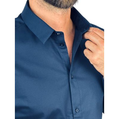 GIOVANNI PERA Koszula męska GP379 elastyczna SUPER SLIM granatowa | Sklep GriShop.eu | Koszule
