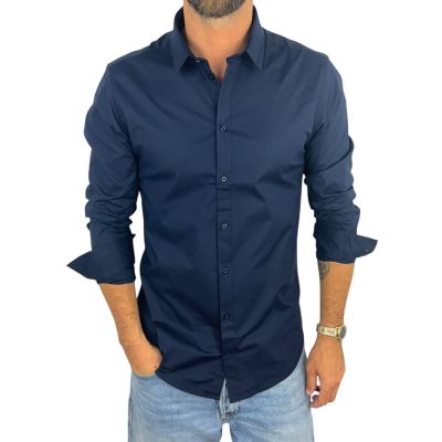 GIOVANNI PERA Koszula męska GP379 elastyczna SUPER SLIM granatowa | Sklep GriShop.eu | Koszule