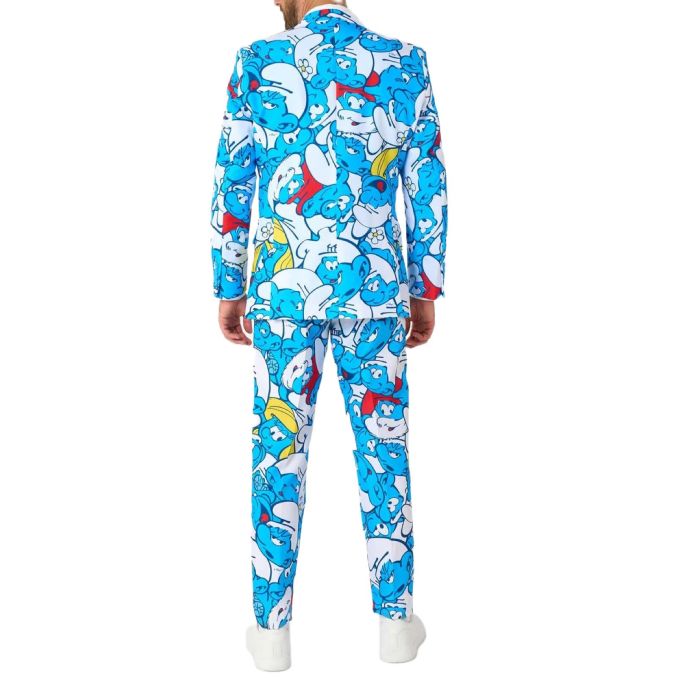 OPPOSUITS Garnitur męski z krawatem, kolorowy, SMERFY, bajka, niebieski, wesoły, casual | Sklep GriShop.eu | Garnitury