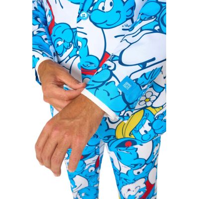 OPPOSUITS Garnitur męski z krawatem, kolorowy, SMERFY, bajka, niebieski, wesoły, casual | Sklep GriShop.eu | Garnitury