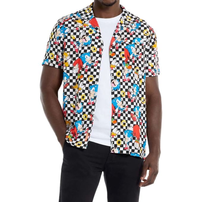 OPPOSUITS Koszula męska, krótki rękaw, SONIC kolorowa, wesoła, lato, gra | Sklep GriShop.eu | Koszule