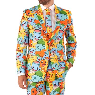 OPPOSUITS Garnitur męski z krawatem, kolorowy, POKEMONY, bajka, niebieski, wesoły, casual | Sklep GriShop.eu | Garnitury