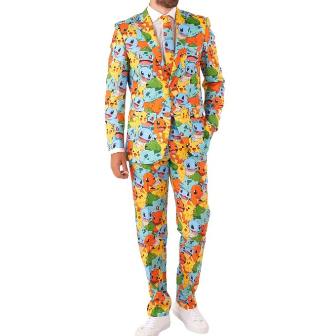 OPPOSUITS Garnitur męski z krawatem, kolorowy, POKEMONY, bajka, niebieski, wesoły, casual | Sklep GriShop.eu | Garnitury
