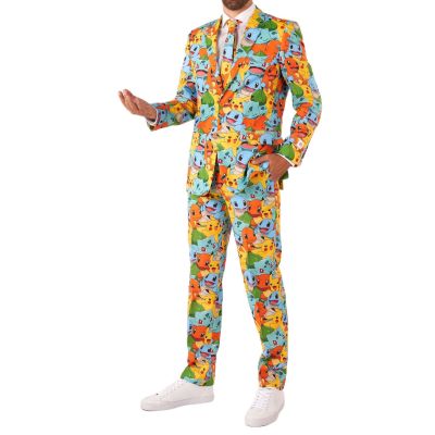 OPPOSUITS Garnitur męski z krawatem, kolorowy, POKEMONY, bajka, niebieski, wesoły, casual | Sklep GriShop.eu | Garnitury