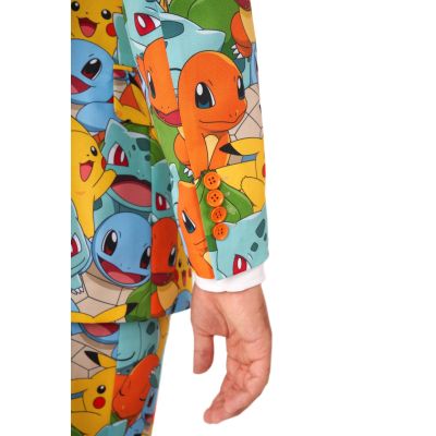 OPPOSUITS Garnitur męski z krawatem, kolorowy, POKEMONY, bajka, niebieski, wesoły, casual | Sklep GriShop.eu | Garnitury