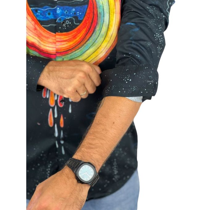 GUISEPPE LUIGI Koszula męska GL87 czarna, OKO, kolorowa | Sklep GriShop.eu | Koszule