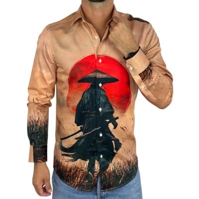 GUISEPPE LUIGI Koszula męska GL89 kolorowa, wojownik - AZJA | Sklep GriShop.eu | Koszule