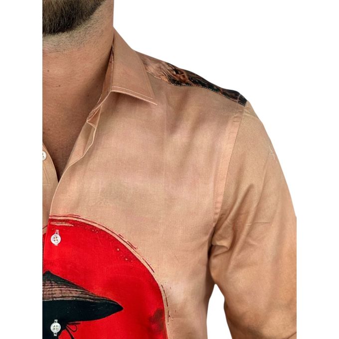 GUISEPPE LUIGI Koszula męska GL89 kolorowa, wojownik - AZJA | Sklep GriShop.eu | Koszule