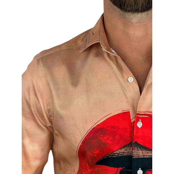GUISEPPE LUIGI Koszula męska GL89 kolorowa, wojownik - AZJA | Sklep GriShop.eu | Koszule