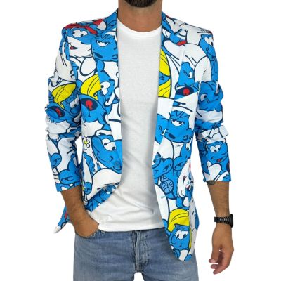 OPPOSUITS Marynarka męska kolorowa, wesoła, SMERFY, bajka, casual | Sklep GriShop.eu | Marynarki
