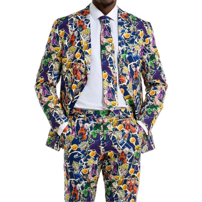 OPPOSUITS Garnitur męski z krawatem, kolorowy, wesoły, DRAGON BALL Z, bajka, casual | Sklep GriShop.eu | Garnitury