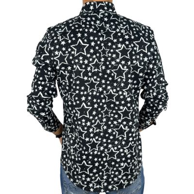 GIOVANNI PERA Koszula męska GP420 czarna, białe gwiazdki | Sklep GriShop.eu | Koszule