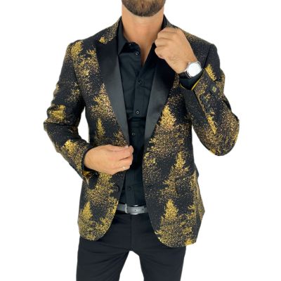 OPPOSUITS Marynarka męska elegancka czarna złota FESTIVE FOREST konfetti, imprezowa | Sklep GriShop.eu | Marynarki