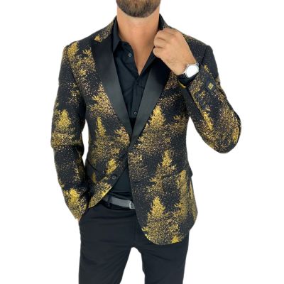 OPPOSUITS Marynarka męska elegancka czarna złota FESTIVE FOREST konfetti, imprezowa | Sklep GriShop.eu | Marynarki