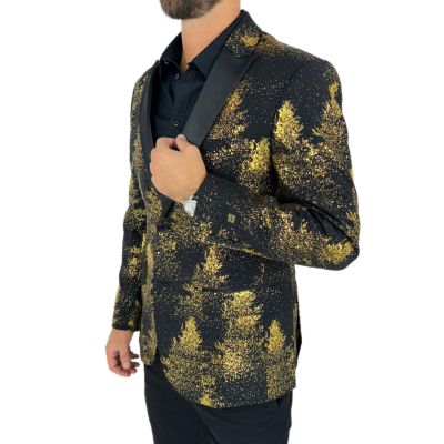 OPPOSUITS Marynarka męska elegancka czarna złota FESTIVE FOREST konfetti, imprezowa | Sklep GriShop.eu | Marynarki