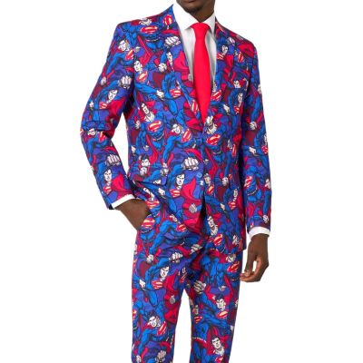 OPPOSUITS Garnitur męski z krawatem, kolorowy, wesoły, SUPERMAN, casual, superbohater | Sklep GriShop.eu | Garnitury