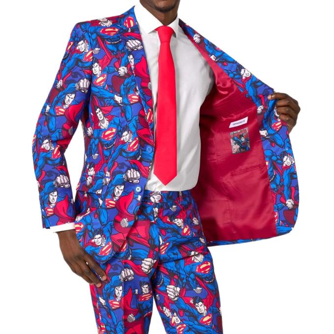 OPPOSUITS Garnitur męski z krawatem, kolorowy, wesoły, SUPERMAN, casual, superbohater | Sklep GriShop.eu | Garnitury
