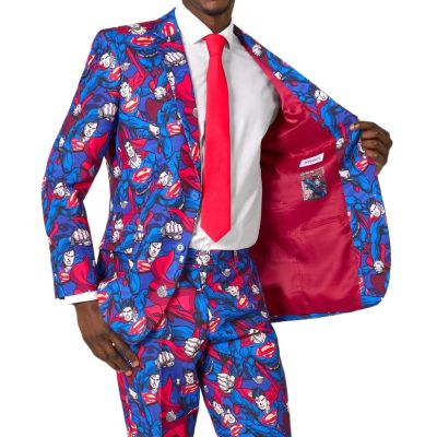 OPPOSUITS Garnitur męski z krawatem, kolorowy, wesoły, SUPERMAN, casual, superbohater | Sklep GriShop.eu | Garnitury