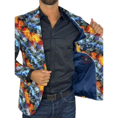 MARCO MILANO Marynarka męska C37 kolorowa, wesoła, multikolor, skóra węża, snake, casual | Sklep GriShop.eu | Marynarki