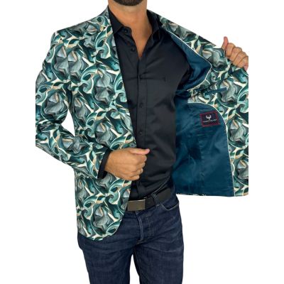 MARCO MILANO Marynarka męska C38 kolorowa, wesoła, zielona, beżowa, casual | Sklep GriShop.eu | Marynarki