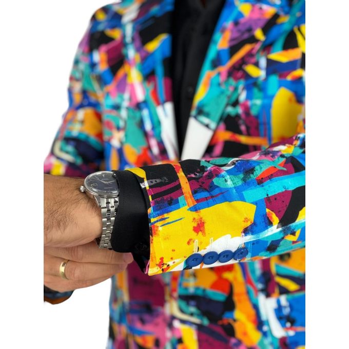 MARCO MILANO Marynarka męska C39 kolorowa, wesoła, picasso, casual | Sklep GriShop.eu | Marynarki