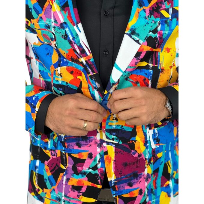 MARCO MILANO Marynarka męska C39 kolorowa, wesoła, picasso, casual | Sklep GriShop.eu | Marynarki