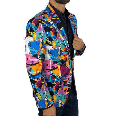MARCO MILANO Marynarka męska C39 kolorowa, wesoła, picasso, casual | Sklep GriShop.eu | Marynarki