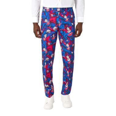 OPPOSUITS Spodnie męskie kolorowe, Superman, wesołe, film DC komiks, casual