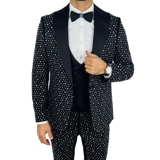 GIOVANNI PERA Garnitur GR7 srebrny, kamienie, ekskluzywny, sceniczny, dla Pana Mlodego i nie tylko | Sklep GriShop.eu | Garnitur