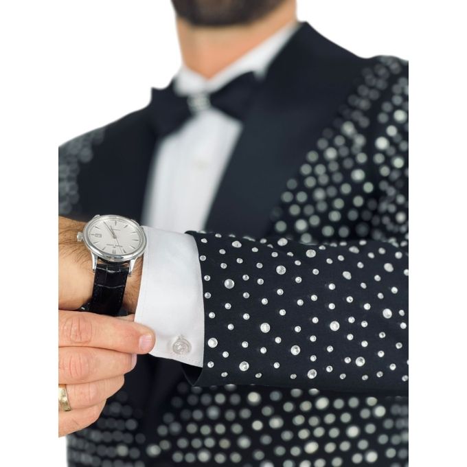 GIOVANNI PERA Garnitur GR7 srebrny, kamienie, ekskluzywny, sceniczny, dla Pana Mlodego i nie tylko | Sklep GriShop.eu | Garnitur