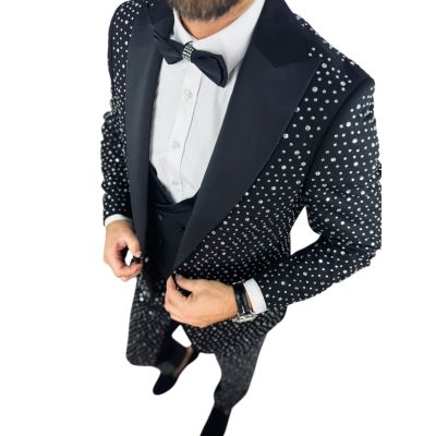 GIOVANNI PERA Garnitur GR7 srebrny, kamienie, ekskluzywny, sceniczny, dla Pana Mlodego i nie tylko | Sklep GriShop.eu | Garnitur