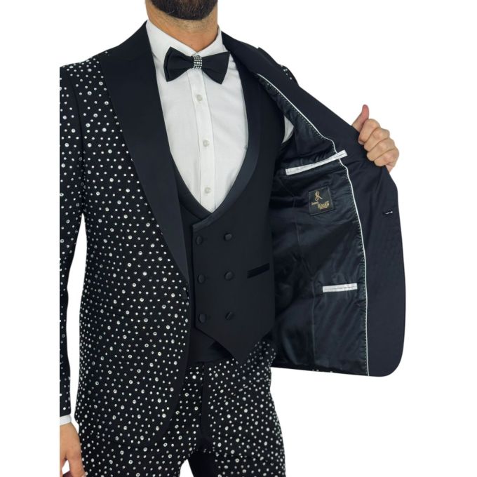 GIOVANNI PERA Garnitur GR7 srebrny, kamienie, ekskluzywny, sceniczny, dla Pana Mlodego i nie tylko | Sklep GriShop.eu | Garnitur