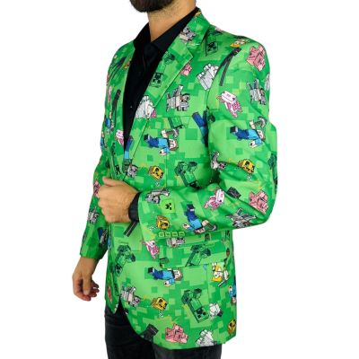 OPPOSUITS Marynarka męska MINECRAFT zielona, wesoła, gra, casual | Sklep GriShop.eu | Marynarki