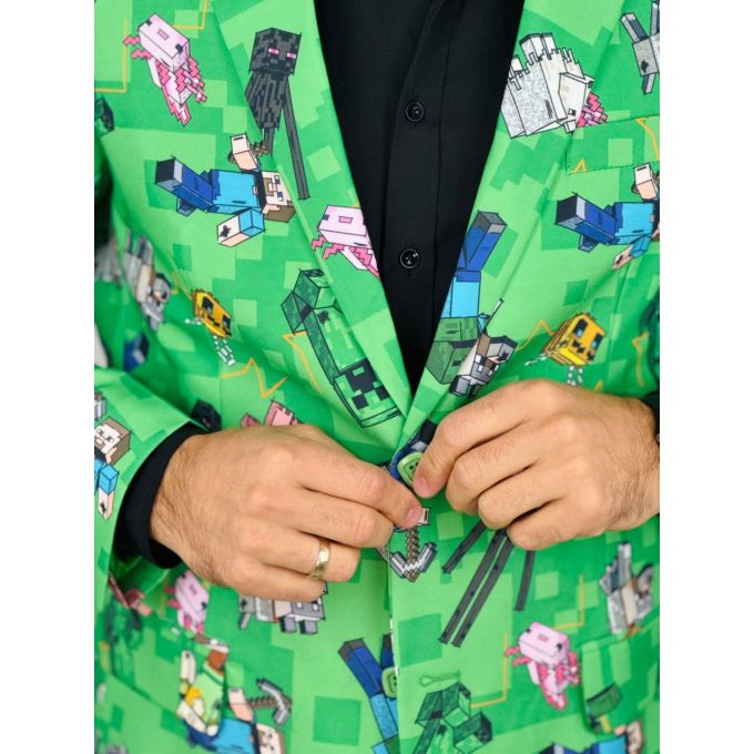 OPPOSUITS Marynarka męska MINECRAFT zielona, wesoła, gra, casual | Sklep GriShop.eu | Marynarki