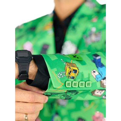 OPPOSUITS Marynarka męska MINECRAFT zielona, wesoła, gra, casual | Sklep GriShop.eu | Marynarki
