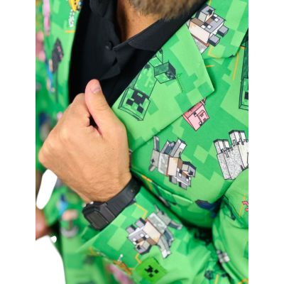OPPOSUITS Marynarka męska MINECRAFT zielona, wesoła, gra, casual | Sklep GriShop.eu | Marynarki