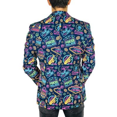 OPPOSUITS Marynarka męska VEGAS granatowa, neon, wesoła, casino, casual | Sklep GriShop.eu | Marynarki