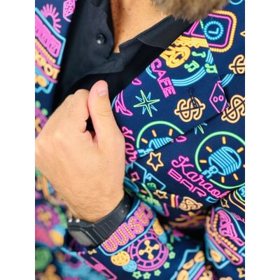 OPPOSUITS Marynarka męska VEGAS granatowa, neon, wesoła, casino, casual | Sklep GriShop.eu | Marynarki