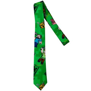 OPPOSUITS Krawat męski kolorowy, wesoły, MINECRAFT, zielony, gra