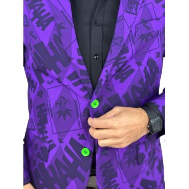 OPPOSUITS Marynarka męska JOKER wesoła, fioletowa, casual