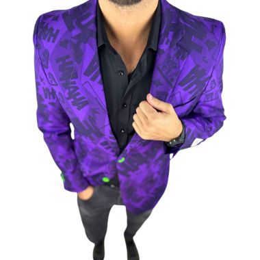 OPPOSUITS Marynarka męska JOKER wesoła, fioletowa, casual