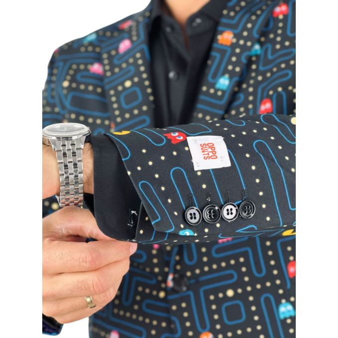 OPPOSUITS Marynarka męska PAC-MAN wesoła, czarna, kolorowa, casual | Sklep GriShop.eu | Marynarki