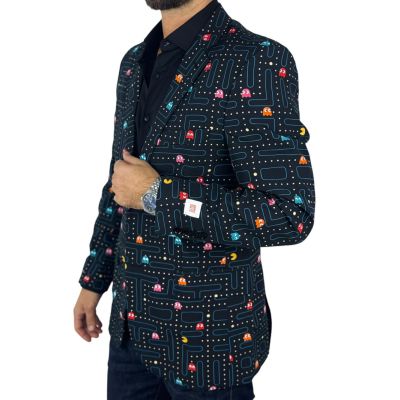 OPPOSUITS Marynarka męska PAC-MAN wesoła, czarna, kolorowa, casual | Sklep GriShop.eu | Marynarki