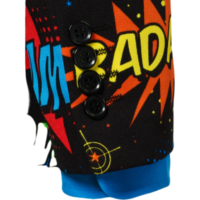 OPPOSUITS Garnitur męski z krawatem, wesoły, kolorowy komiks, wzór, BADABOOM, casual | Sklep GriShop.eu | Garnitury